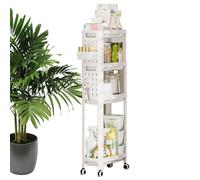 de Uso pequeño, rodante con Ruedas - Estante de Almacenamiento de Varios Niveles para Especias,Rompiendo Cocina Hierbas Soporte Rolling Organizador para Sala de Estar