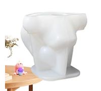 de vela 3D, de fundición de silicona, lindo diseño de estatuilla de animal con elemento de sujeción, herramienta de yeso reutilizable con construcción flexible, accesorio de arte artesanal