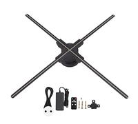 de Ventilador 3D Hologram, 100 Cm 1600x1184 Ventilador LED Holográfico con 1184 Cuentas de Lámparas, Control Remoto, Administración de Aplicaciones, MP4 AVI RMVB JPG, (Enchufe de