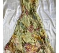¡ de /verano! Vestido de tirantes espagueti con estampado floral , tirantes ajustables + dobladillo asimétrico para una vibra y , para uso diario y citas