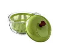 - de verduras y de dos capas, manivela de mano con mango de colador | Limpiador de verduras | para productos frescos, ensaladas, bayas, cocina casera, campamento, pícnic