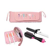 De Viaje Para Herramientas De Cabello | Estuche De Transporte Compartimentado Antipolvo Con Alfombrilla Resistente Al Calor,Organizador Para De Viaje De Peluquería - Para Planchas, Peines, Horquillas,