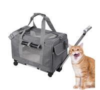 De Viaje para Perros - De Transportess Pequeña con Ruedas para Perros Y Gatos | Bolsass Transportadora Grande para Gatoss con Cremalleras De Seguridad | Bolsass De Transporte para Gatos