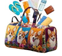 de Viaje Retro para Perro, de Mano, Bolso de Noche con Compartimento Espacioso, Accesorio de Viaje Ligero, Elegante para Adultos con Asas duraderas, Uso Diario para el Trabajo