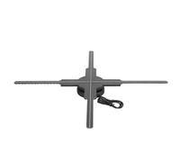 de Vídeo Holográfico 3D, Ventilador de Holograma 3D Control WiFi Realista 45 Cm 4 Cuchillas 1800x512P para Fiesta (Enchufe de la UE)