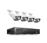 De videovigilancia PoE 4K Super HD 8CH H.265 + NVR Kit Ip67 Bullet cámaras IP Resistentes a la Intemperie Conjunto CCTV de Seguridad for Exteriores(None,8CH NVR 4Cameras)