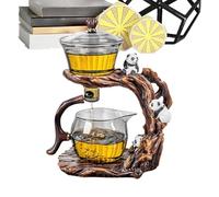 de - Vidrio Vintage Con Agarre Cómodo - Set de Té de Lento con Infusor | para Elaboración de Café Cocina Oficina Apartamento Restaurante Acampada Hotel Picnic Fiesta