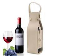 de Vino, de Vino - de champán portátil para Llevar | Portador de Vino con asa, Soporte para Botellas de Licor, de Equipaje de Mano, de Viaje para Botellas de Vino, Beige
