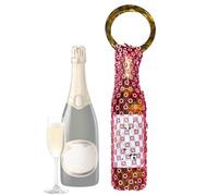 de Vino genérica - isotérmica Reutilizable con asa de Resina | Portabotellas de Vino de Malla, para pícnic, Playa, cumpleaños, Bodas, reuniones Familiares y Banquetes, Color Rosa
