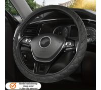 de Volante de Felpa para Otoño e Invierno, Universal de 14.5In-15In, para Manija de Coche con Felpa Corta Fácil, de Volante en Relieve que Desprende, Adiciones para el Interior del Coche