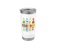 De vuelta al cole, somos como una caja de crayones, Teacher Life Vaso térmico de acero inoxidable de doble pared