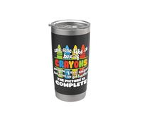 De vuelta al cole, somos como una caja de crayones, Teacher Life Vaso térmico de acero inoxidable de doble pared