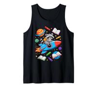 De Vuelta Al Colegio Mapache Nave Espacial Cohete Camiseta sin Mangas