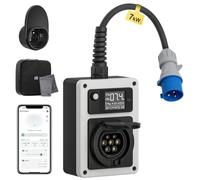 dé Wallbox 7,4 kW Monofásico [6-32A, con App y Wi-Fi], Estación de Carga EV con Enchufe CEE y Tarjeta RFID, para Model Y/3, GLC, A250 y Otros Vehículos Eléctricos y PHEV