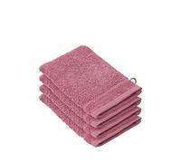 De Witte Lietaer Juego de 4 Guantes de baño, Algodón, Rosa, 15 x 22 cm, 4