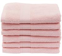 De Witte Lietaer 194850 Lote de 6 Toallas de baño Algodón Rosa 100 x 50 cm