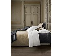 De Witte Lietaer Bumblebee Juego percal Luxe Funda de edredón + Fundas de Almohada, algodón, Color Blanco/Vision Topo, 260 x 240 cm