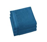 De Witte Lietaer Contessa Luxe - Juego de 3 Toallas de baño, algodón, 50 x 100 cm, Color Azul