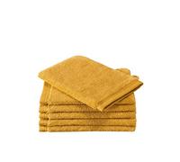 De Witte Lietaer Contessa Luxe - Juego de 6 Manoplas de baño, algodón, Oro 16 x 22 cm