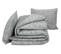 De Witte Lietaer Lea - Juego de Funda nórdica y Funda de Almohada, algodón, Gris, 240 x 220 cm