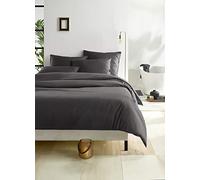 De Witte Lietaer Olivia - Sábana Bajera (algodón, Calidad de satén), algodón, Gris Foncé/EB, 260 x 240