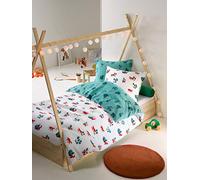 De Witte Lietaer Paws - Juego de Funda de edredón y Funda de Almohada, algodón, Blanco, 140 x 220 cm