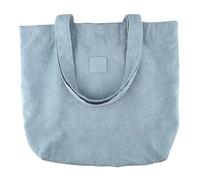 DEA HOME Manhattan Bolsa de Pana - Bolso Shopper de Pana con Cierre Magnético y Asas Dobles - Bolso de Hombro Elegante y Espacioso 46x40x10 cm para Uso Diario, Azul