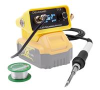 Deackimei Estación de soldador inalámbrico para batería Dewalt de 20 V máximo, temperatura ajustable, apagado automático y protección de bajo voltaje, conversión °C/ºF, visualización digital OLED,