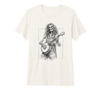 Dead Banjo Player Hippie Bluegrass Skeleton Camiseta Premium