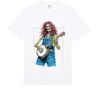 Dead Banjo Player Hippie Bluegrass Skeleton Comfort Colors Adult Heavyweight T-Shirt