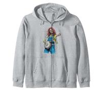 Dead Banjo Player Hippie Bluegrass Skeleton Sudadera con Capucha