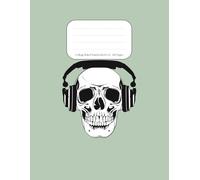 Dead Beats: Skeleton with Headphones College Ruled Notebook - 120 Lined Pages, 8.5 x 11 Music Lover's Journal for School & Creativity