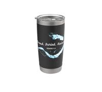 Dead. Buried. Raised - Christian Church Baptism Romans 6:4 Vaso térmico de acero inoxidable de doble pared