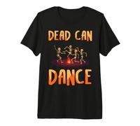 Dead Can Dance Esqueleto Bailando Divertido Halloween Camiseta Premium
