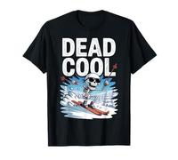 Dead Cool Esqueleto Escena de montaña de Invierno Alpino Camiseta