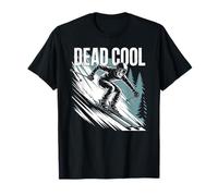 Dead Cool Esqueleto Escena de montaña de Invierno Alpino Camiseta