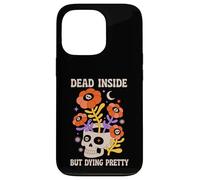 Dead Inside But Dying Pretty Halloween Boho Carcasa para iPhone 13 Pro