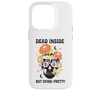 Dead Inside But Dying Pretty Halloween Boho Carcasa para iPhone 14 Pro