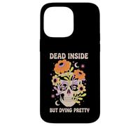 Dead Inside But Dying Pretty Halloween Boho Carcasa para iPhone 14 Pro MAX