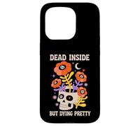 Dead Inside But Dying Pretty Halloween Boho Carcasa para iPhone 15 Pro