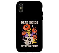 Dead Inside But Dying Pretty Halloween Boho Carcasa para iPhone X/XS