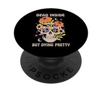 Dead Inside But Dying Pretty Halloween Boho PopSockets PopGrip Adhesivo