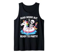 Dead Inside But Ready To Party Skeleton Camiseta sin Mangas