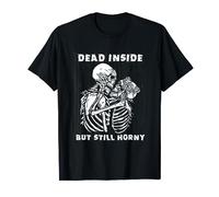 Dead Inside But Still Cachonda Amor Esqueleto Día de San Valentín Camiseta