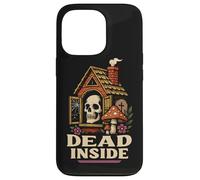 Dead Inside Cabina gótica de Hongos con Calavera Cottagecore Carcasa para iPhone 13 Pro