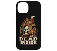 Dead Inside Cabina gótica de Hongos con Calavera Cottagecore Carcasa para iPhone 14