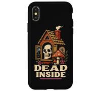 Dead Inside Cabina gótica de Hongos con Calavera Cottagecore Carcasa para iPhone X/XS