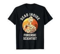 Dead Inside, científico forense, Skeleton Coffee Camiseta