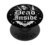 Dead Inside Grim Reaper Skull Gothic Humor Oscuro Spooky PopSockets PopGrip Adhesivo