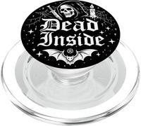 Dead Inside Grim Reaper Skull Gothic Humor Oscuro Spooky PopSockets PopGrip para MagSafe